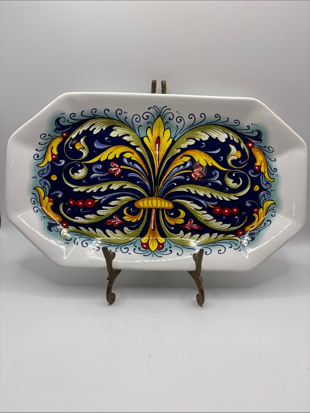 Nova Deruta Hand-Painted 11" Platter Made in Italy
